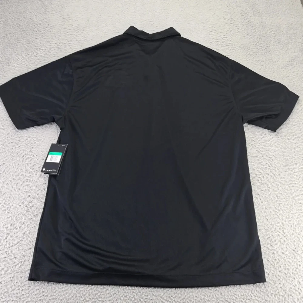 Nike Shirt Mens XL Black Golf Polo Outdoors Dri-Fit Swoosh‎ Short Sleeve PFG